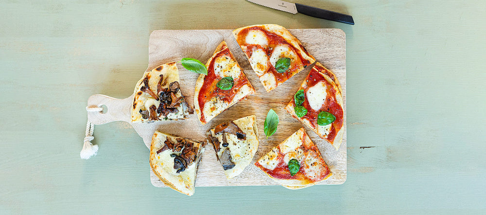 Piada pizza classica e ai funghi