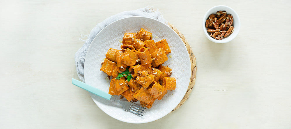 Rigatoni con crema di peperoni