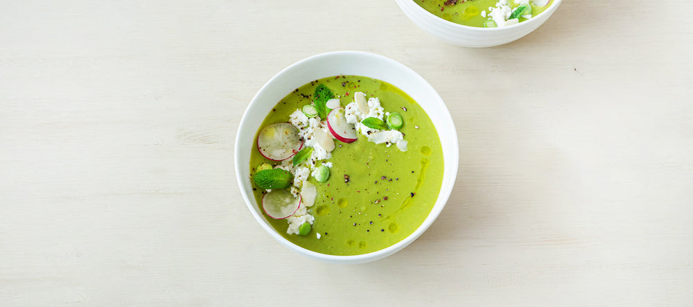 Crema di piselli e feta