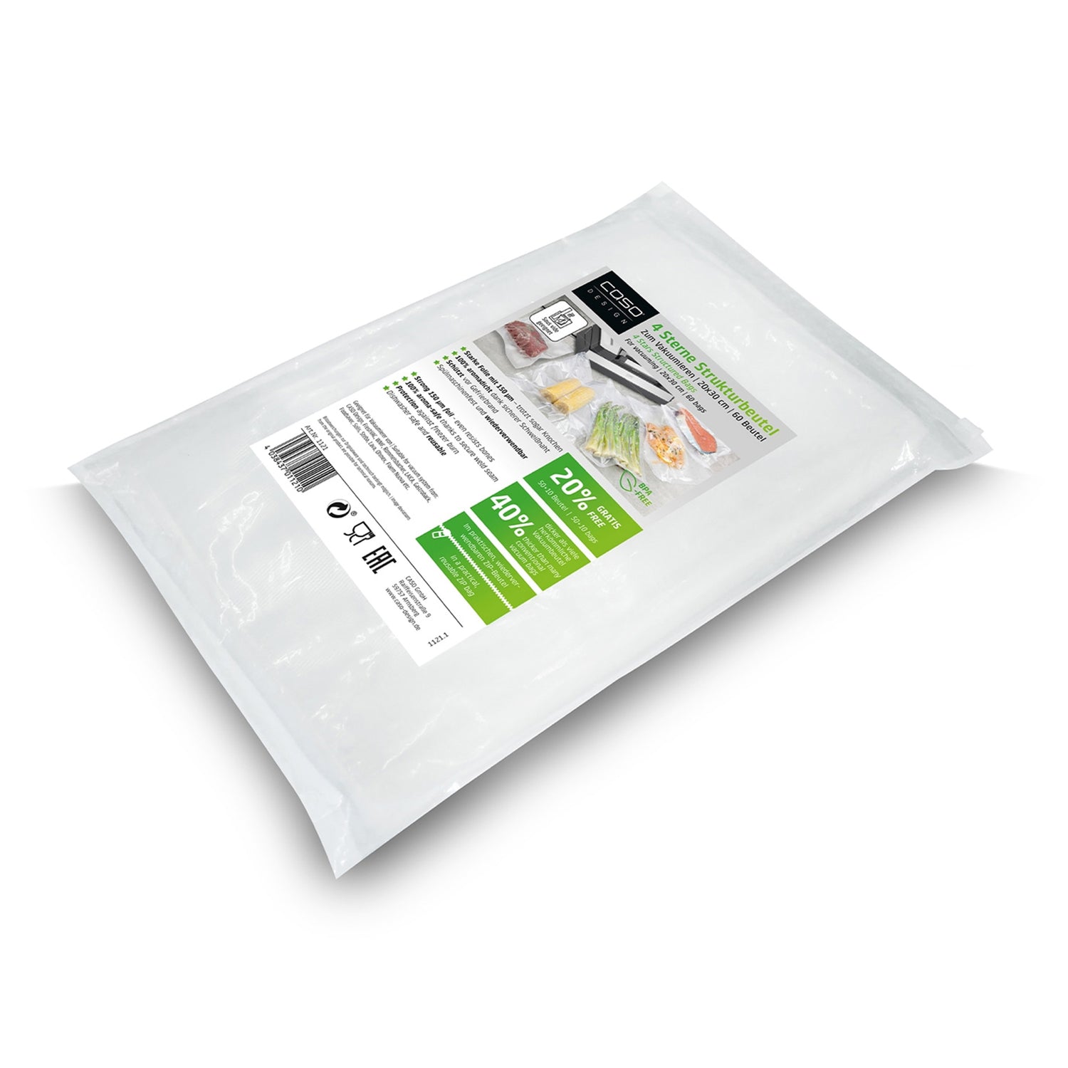 Confezione 60 sacchetti goffrati 4-Stars 20x30 caso design CSO 01121 Kunzi Shop