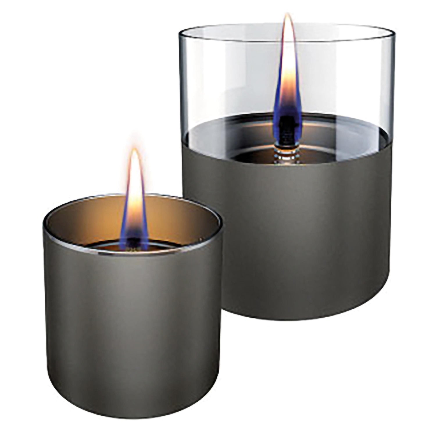 Set 2 candele Lilly 8 &10 Gun metal tenderflame TNF TF-600340 Kunzi Shop