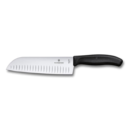 Santoku manico nero alveolato blister - Swiss Classic victorinox coltelleria V-6.85 23.17B Kunzi Shop