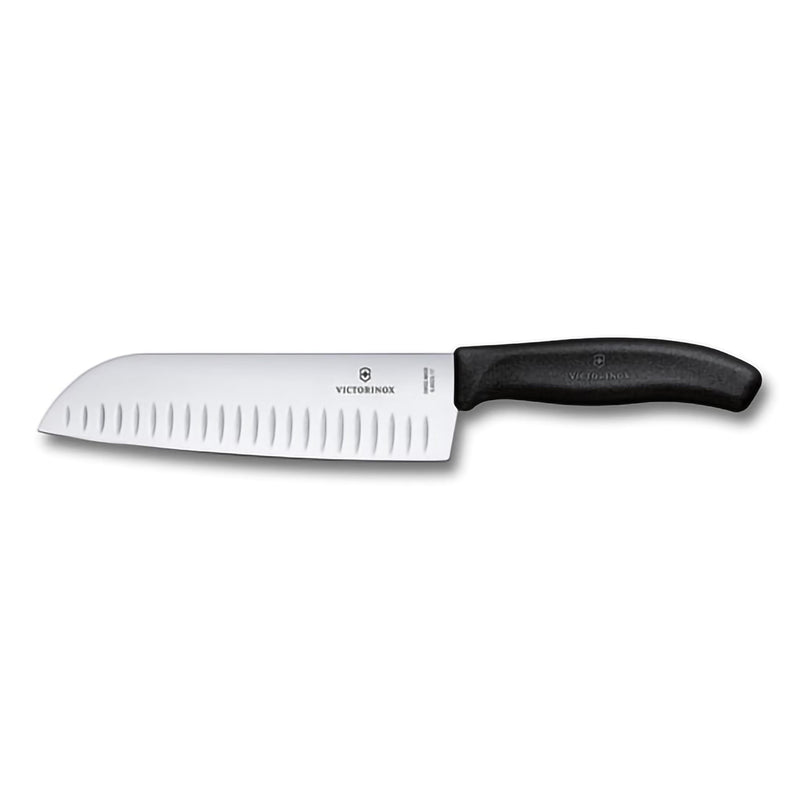 Santoku manico nero alveolato blister - Swiss Classic victorinox coltelleria V-6.85 23.17B Kunzi Shop