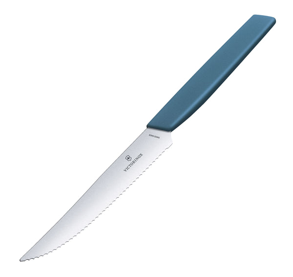 Coltello bistecca e pizza manico Cornflower Blue - Swiss Modern victorinox coltelleria V-6.90 06.12W2 Kunzi Shop 2