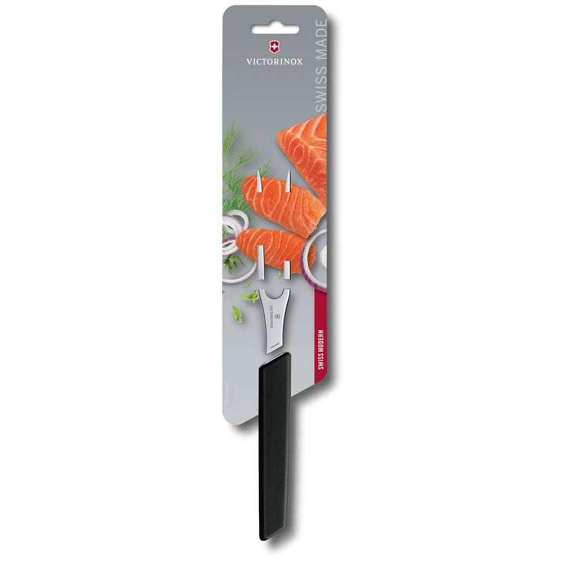 Forchettone manico nero - Swiss Modern victorinox coltelleria V-6.90 33.15B Kunzi Shop