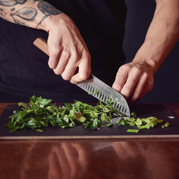 Coltello Santoku alveolato Wood - Swiss Modern 2