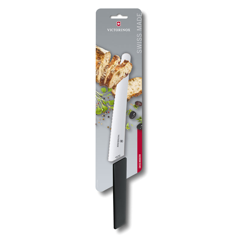 Coltello pane manico nero - Swiss Modern victorinox coltelleria V-6.90 73.22WB Kunzi Shop