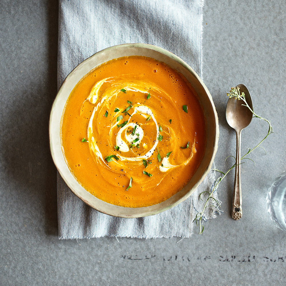 Vellutata di zucca e carote al curry