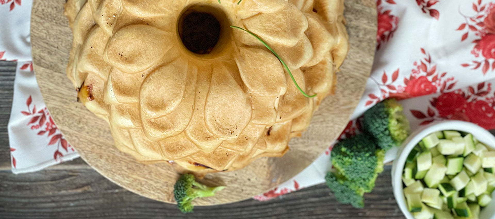 Ciambella salata ai broccoli e zucchine