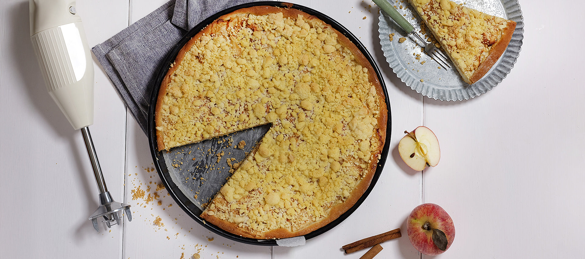 Crostata con crumble di mele