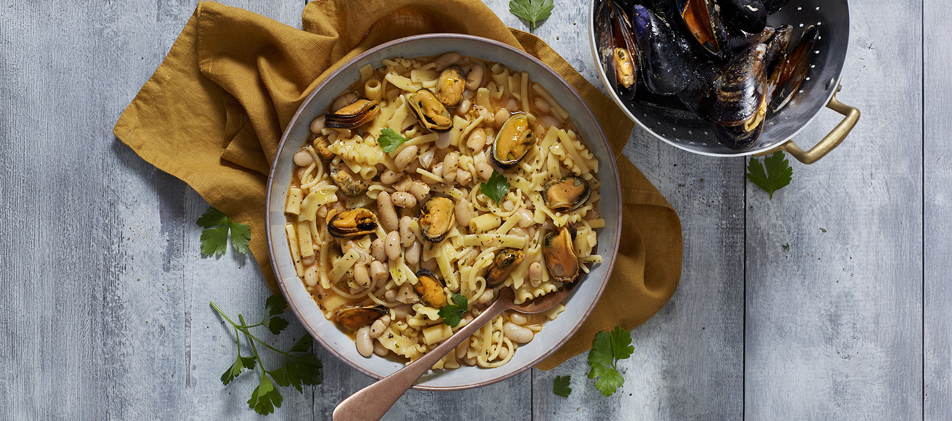 Pasta fagioli e cozze
