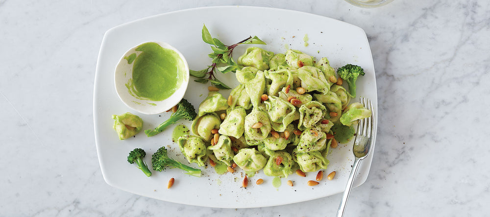 Tortellini con pesto di broccoli