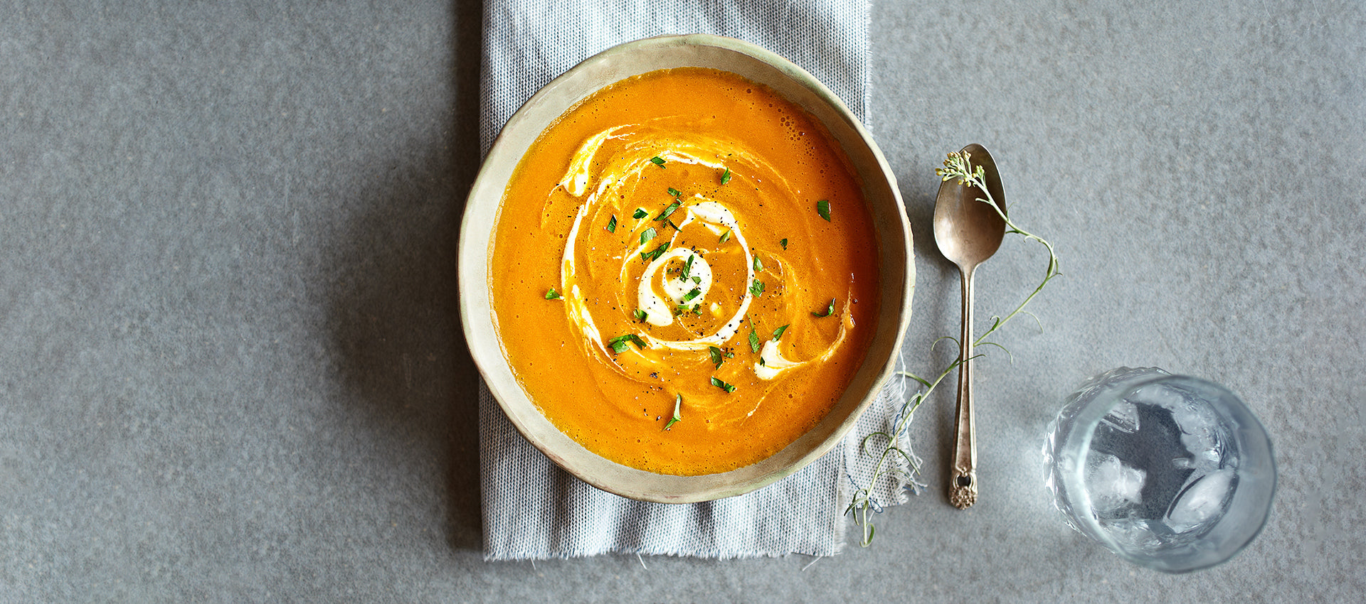 Vellutata di zucca e carote al curry