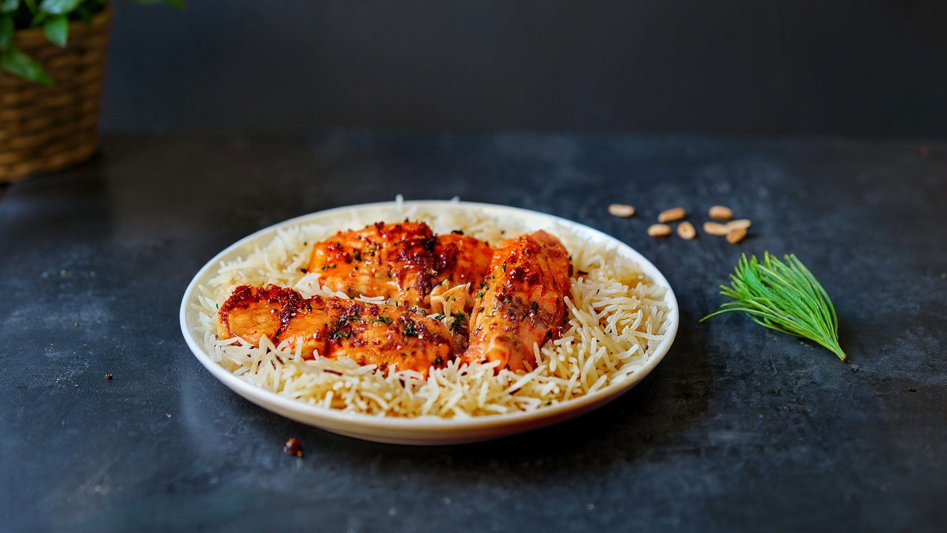 Salmone teriyaki con riso basmati