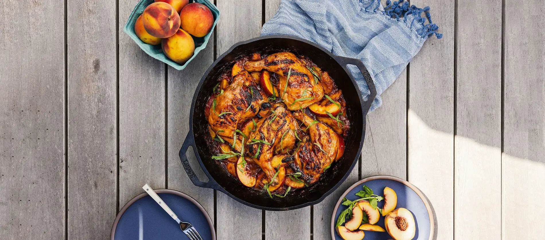 Pollo alle pesche con salsa barbecue