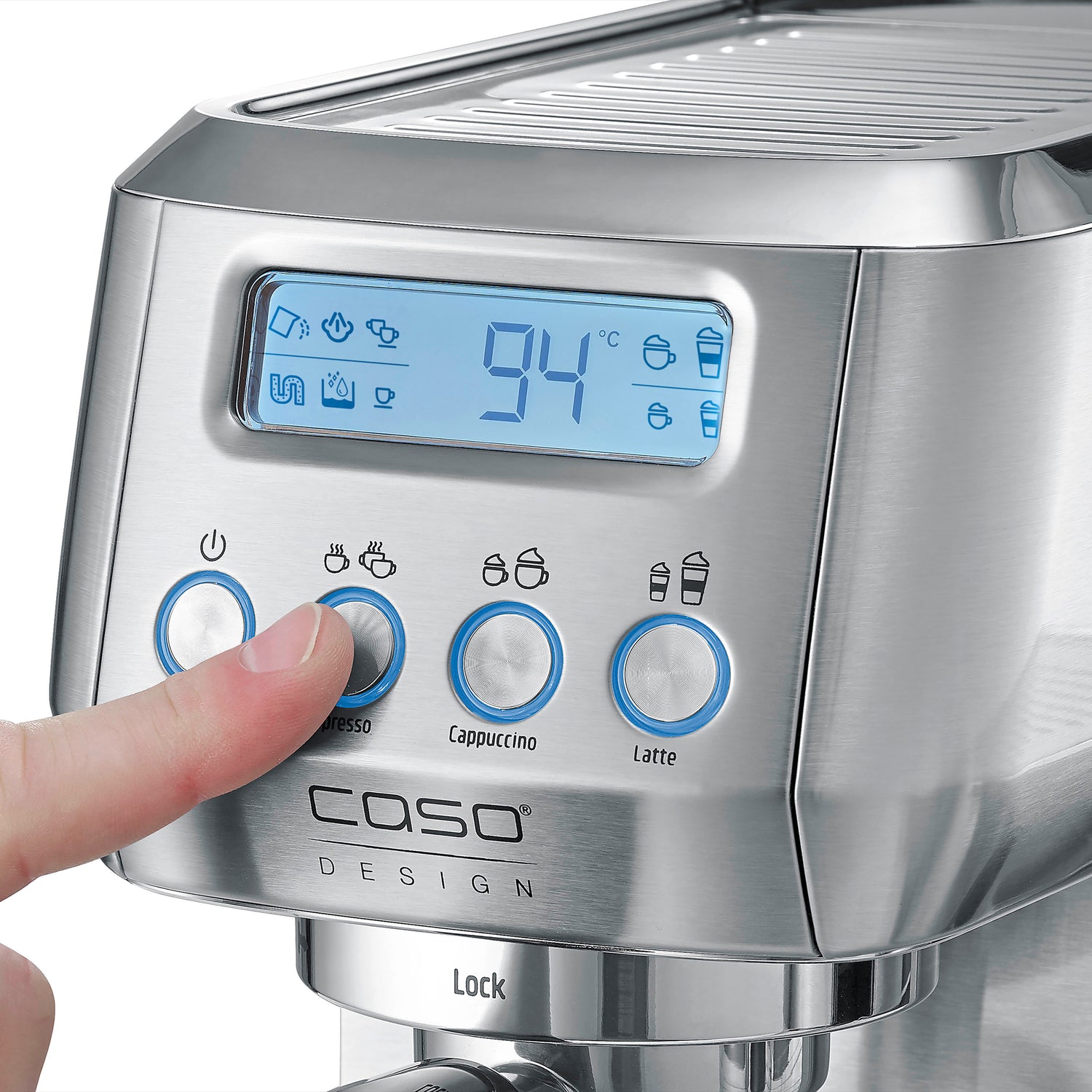 Macchina da caffè Espresso Gourmet Latte Inox caso design CSO 01821 Kunzi Shop 6
