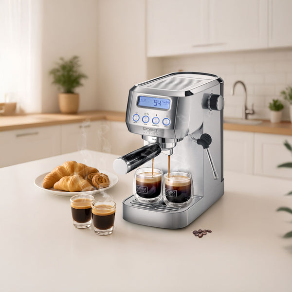 Macchina da caffè Espresso Gourmet Crema Silver caso design CSO 01824 Kunzi Shop 2