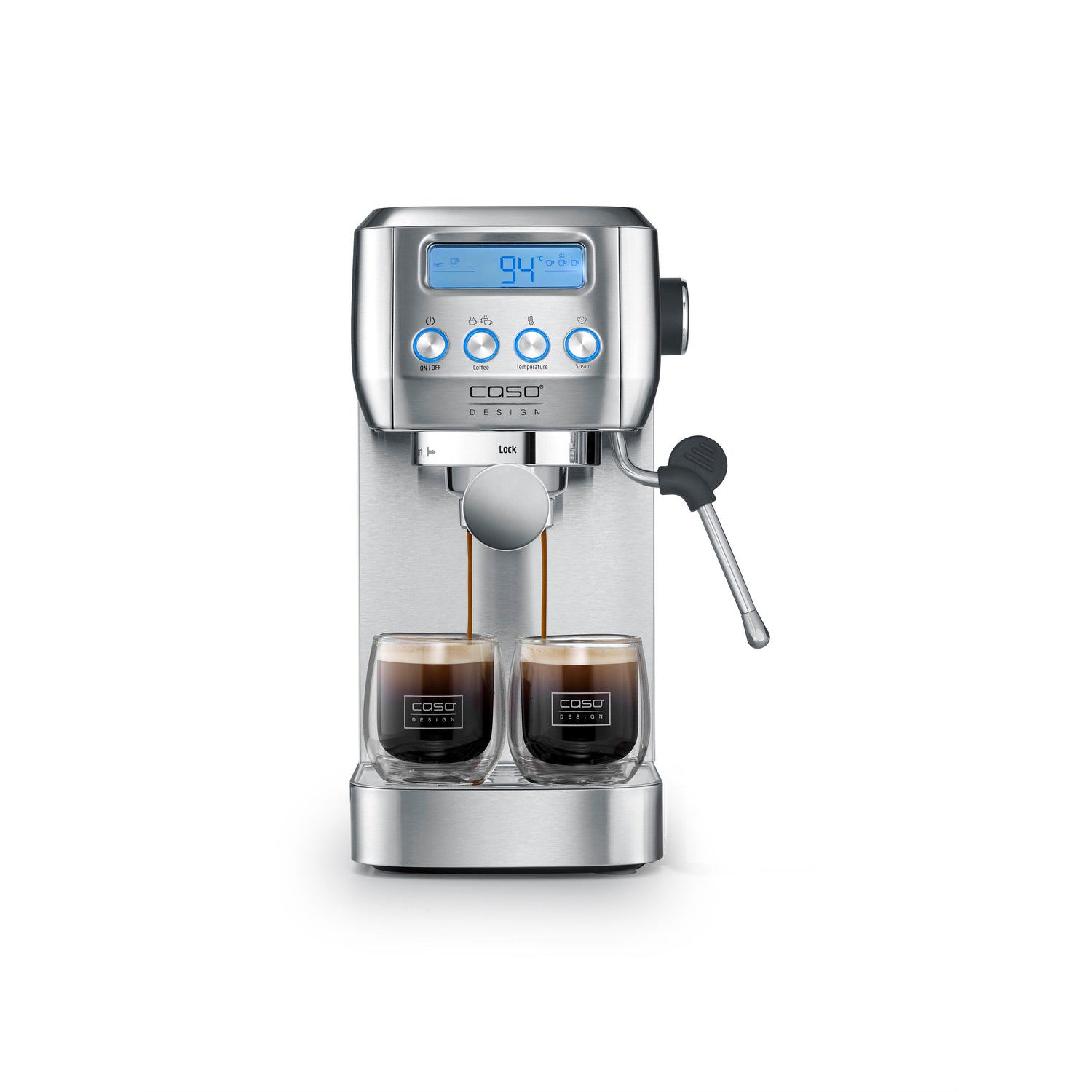 Macchina da caffè Espresso Gourmet Crema Silver caso design CSO 01824 Kunzi Shop 7