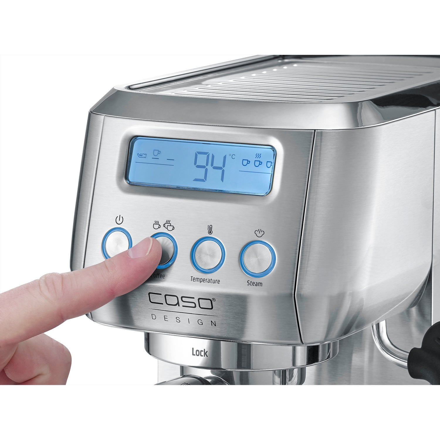 Macchina da caffè Espresso Gourmet Crema Silver caso design CSO 01824 Kunzi Shop 11