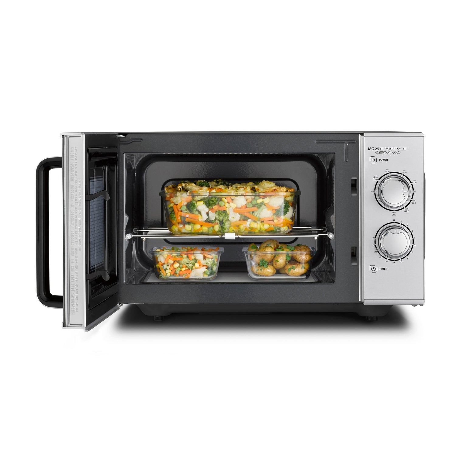 Forno a microonde MG 25 Ecostyle Ceramic 25 L caso design CSO 03329 Kunzi Shop 5