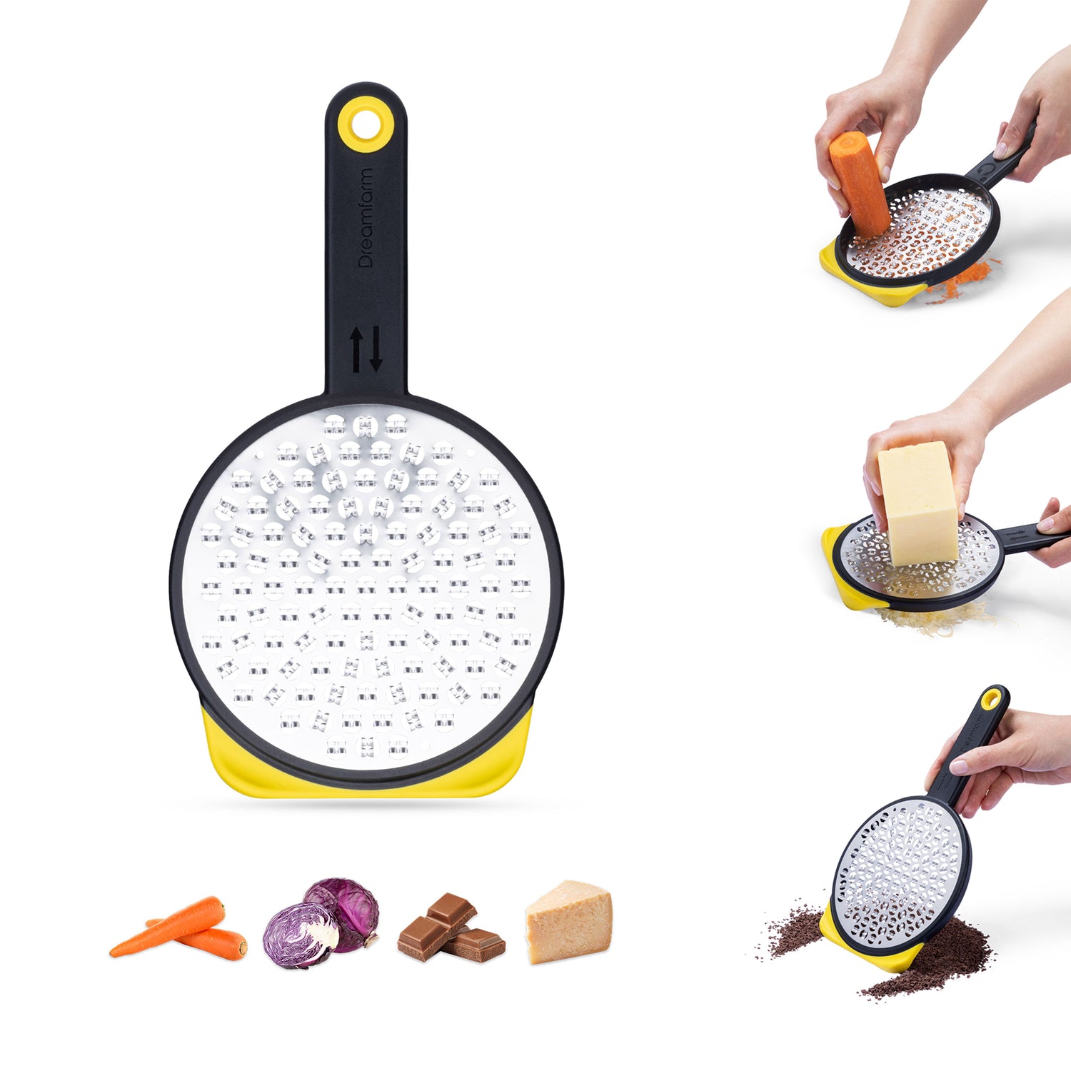Ograte - Grattugia rotonda doppio taglio con copertura dreamfarm DMF DFOG3352 Kunzi Shop 5