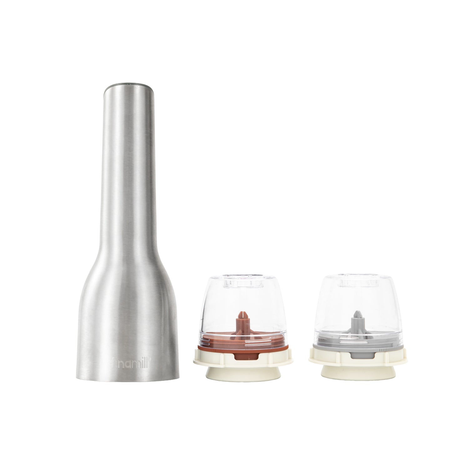 Finamill ricaricabile acciaio inox c/ un FinaPod Pro Plus e un FinaPod peppercorn finamill FNM GP813437-111BGY Kunzi Shop
