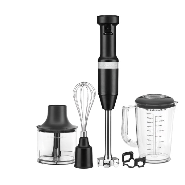 Frullatore ad immersione con accessori Matte Black kitchenaid KA 5KHBV83EBM Kunzi Shop