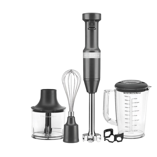 Frullatore ad immersione con accessori Charcoal Grey kitchenaid KA 5KHBV83EDG Kunzi Shop