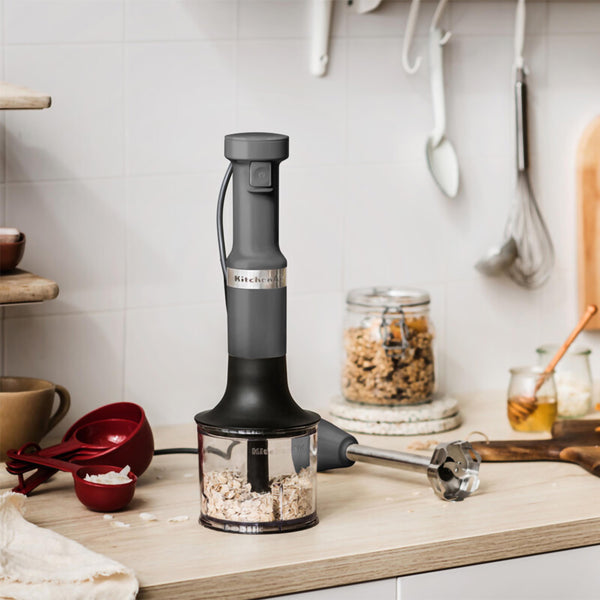 Frullatore ad immersione con accessori Charcoal Grey kitchenaid KA 5KHBV83EDG Kunzi Shop