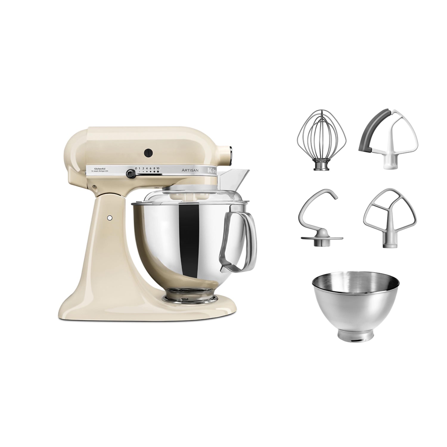 Planetaria 4,8L Almond Cream kitchenaid KA 5KSM175PSEAC Kunzi Shop 2