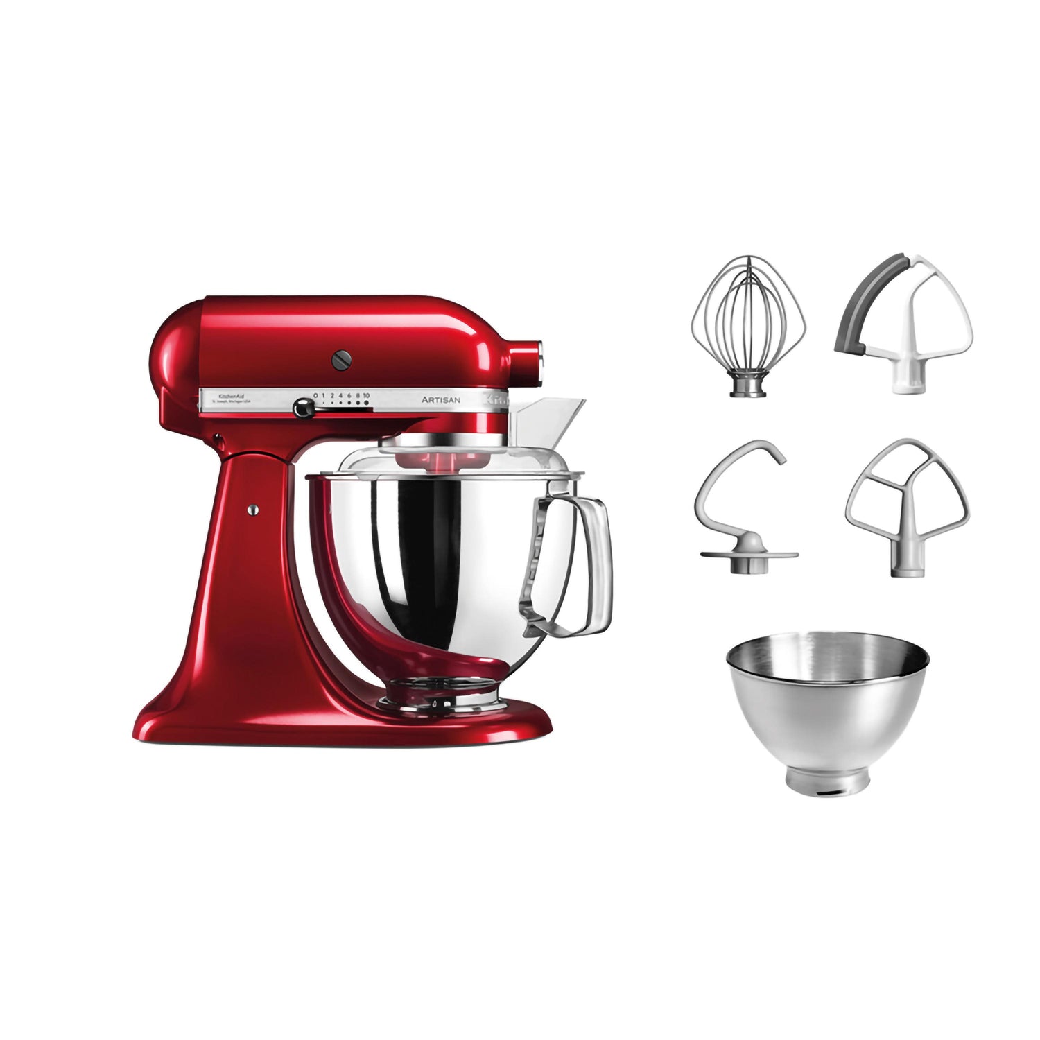 Planetaria 4,8L Candy Apple kitchenaid KA 5KSM175PSECA Kunzi Shop 2