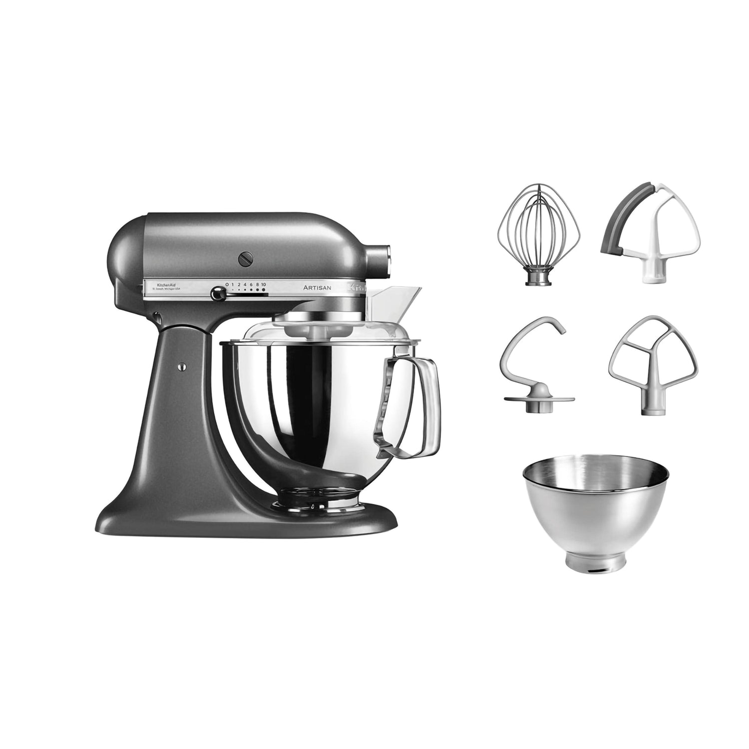 Planetaria 4,8L Medallion Silver kitchenaid KA 5KSM175PSEMS Kunzi Shop 2