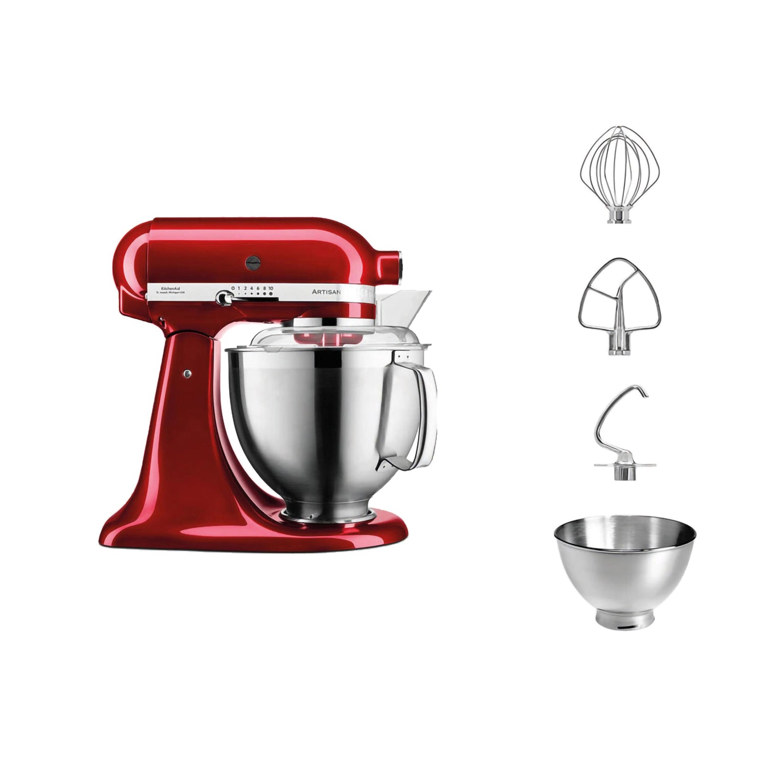 Planetaria 4,8L Candy Apple kitchenaid KA 5KSM185PSECA Kunzi Shop 2