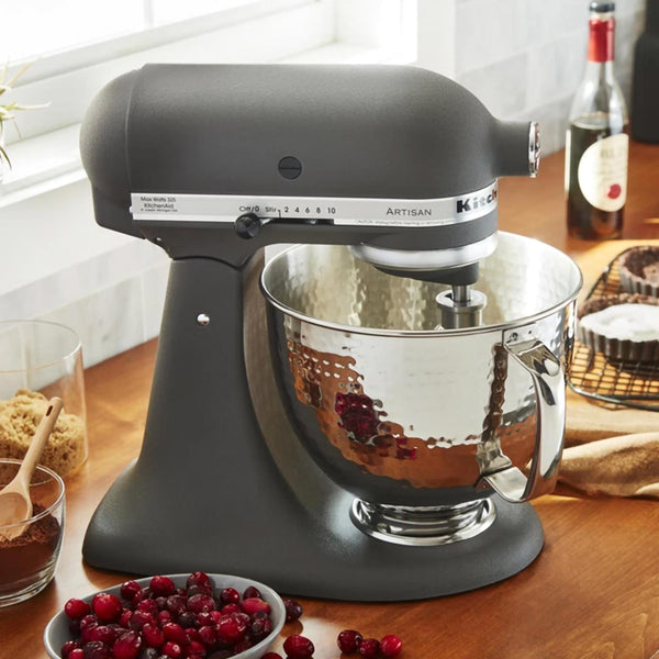 4,8-Liter-Edelstahlschüssel mit Hammerschlageffekt kitchenaid KA 5KSM5SSBHM Kunzi Shop 2