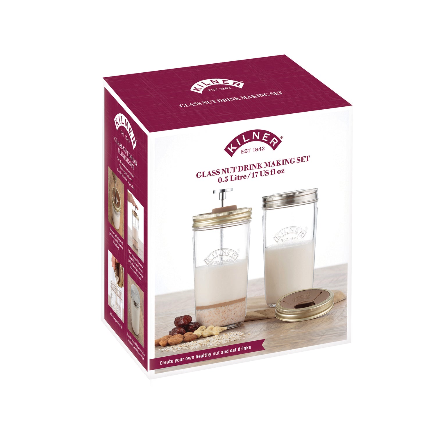 Set vasetti per latte vegetale kilner KLN 0025.020 Kunzi Shop 2