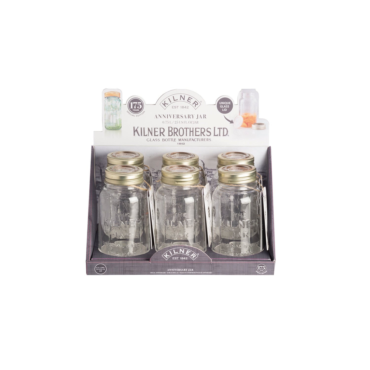 Barattolo 175° anniversario da 750 ml kilner KLN 0025.809 Kunzi Shop 2