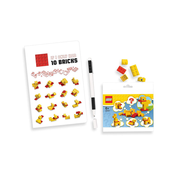 Set con diario certificato FSC, penna in gel nero e giocattolo Lego Duck Building Toy lego illuminazione LGL 52283 Kunzi Shop 2