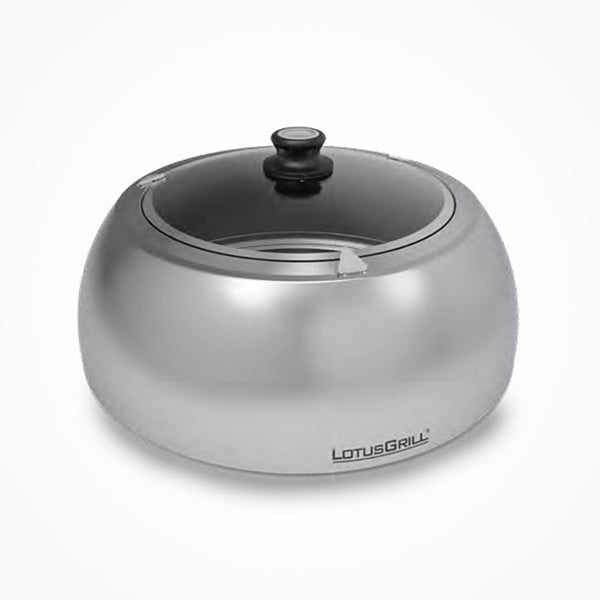 Haube aus Edelstahl und Glas für Standardmodelle lotusgrill LG COP SG 34 Kunzi Shop