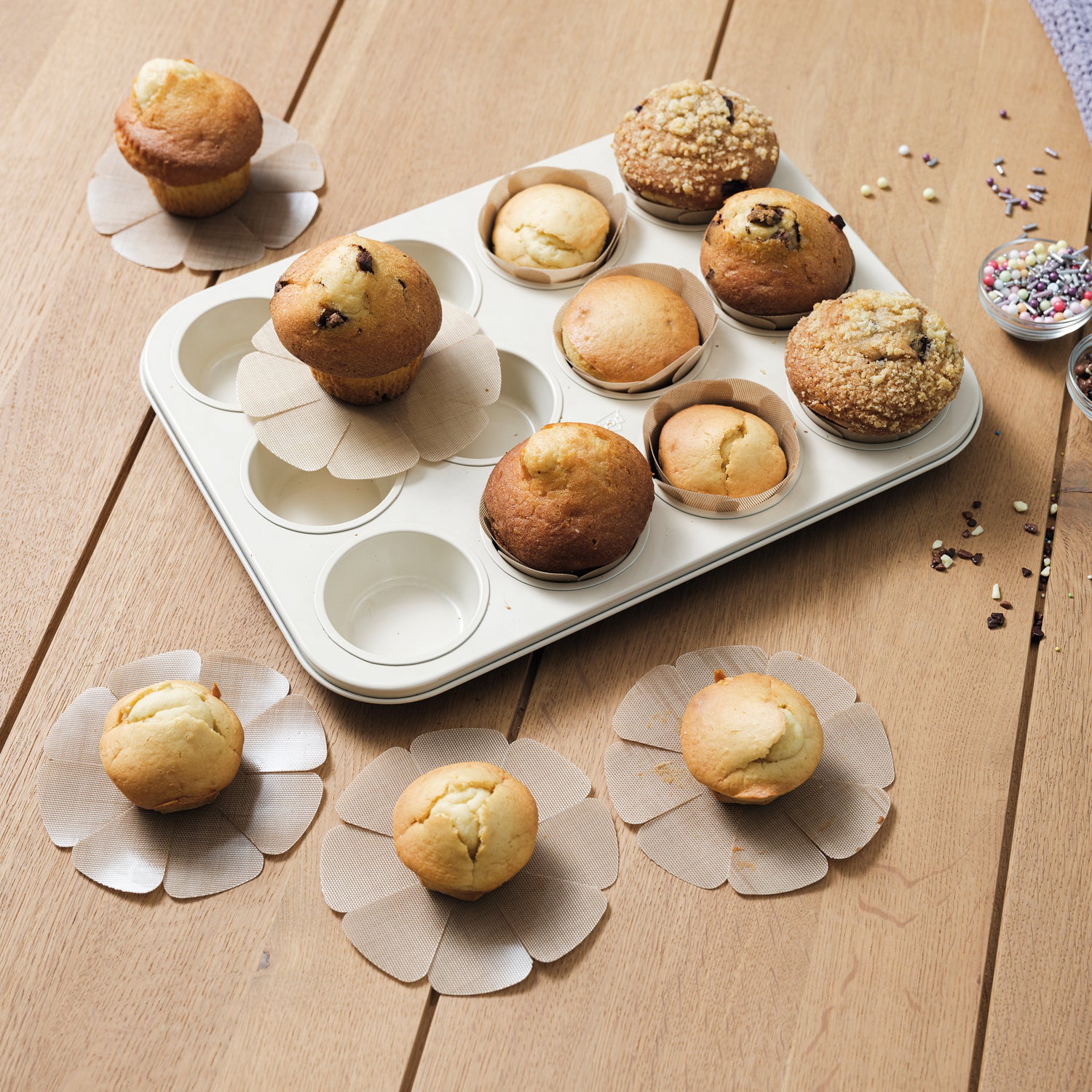 Set 12 tappetini riutilizzabili per muffin nostik NST 006037 Kunzi Shop 3