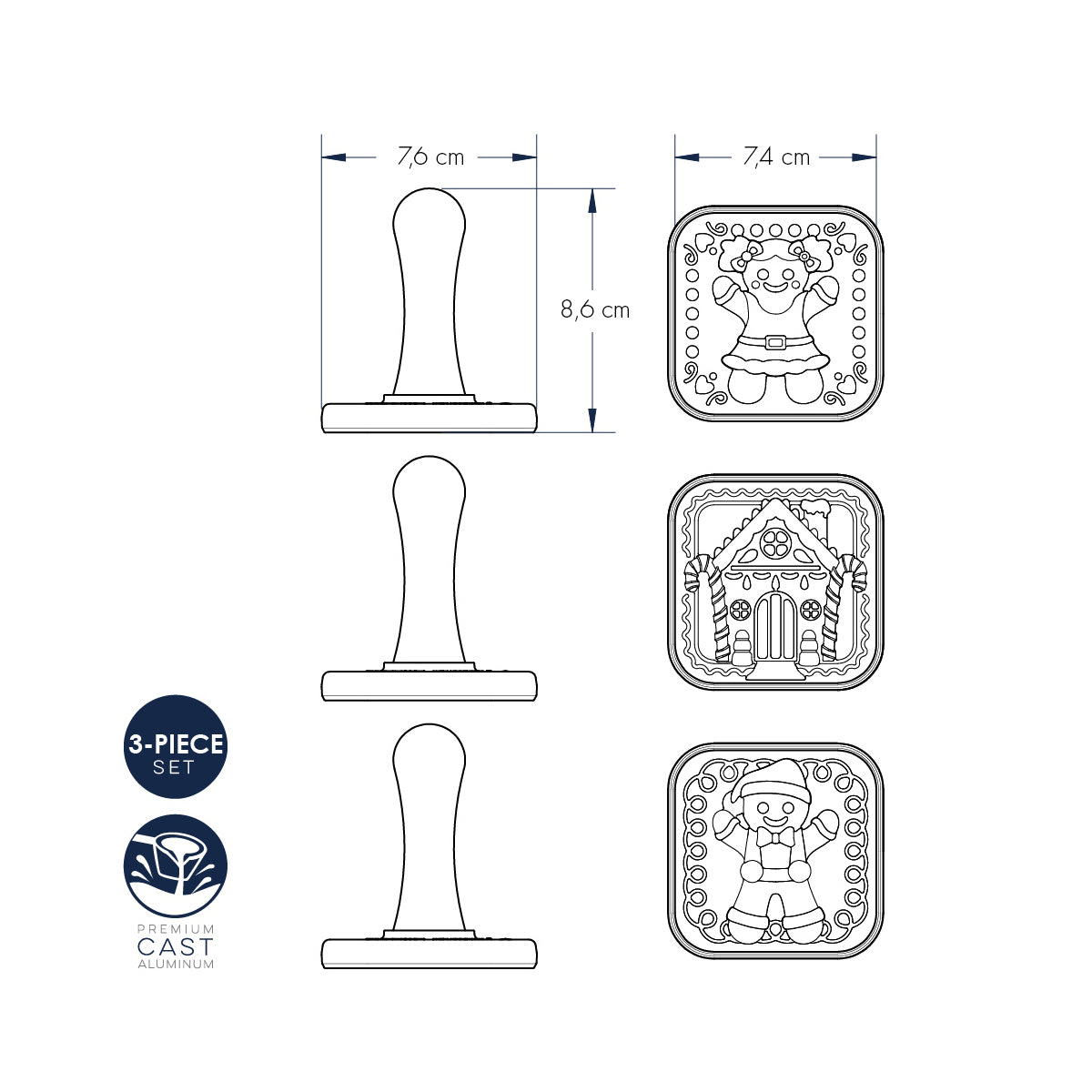 Stampini per biscotti Gingerbread nordic ware NW 01215 Kunzi Shop 6