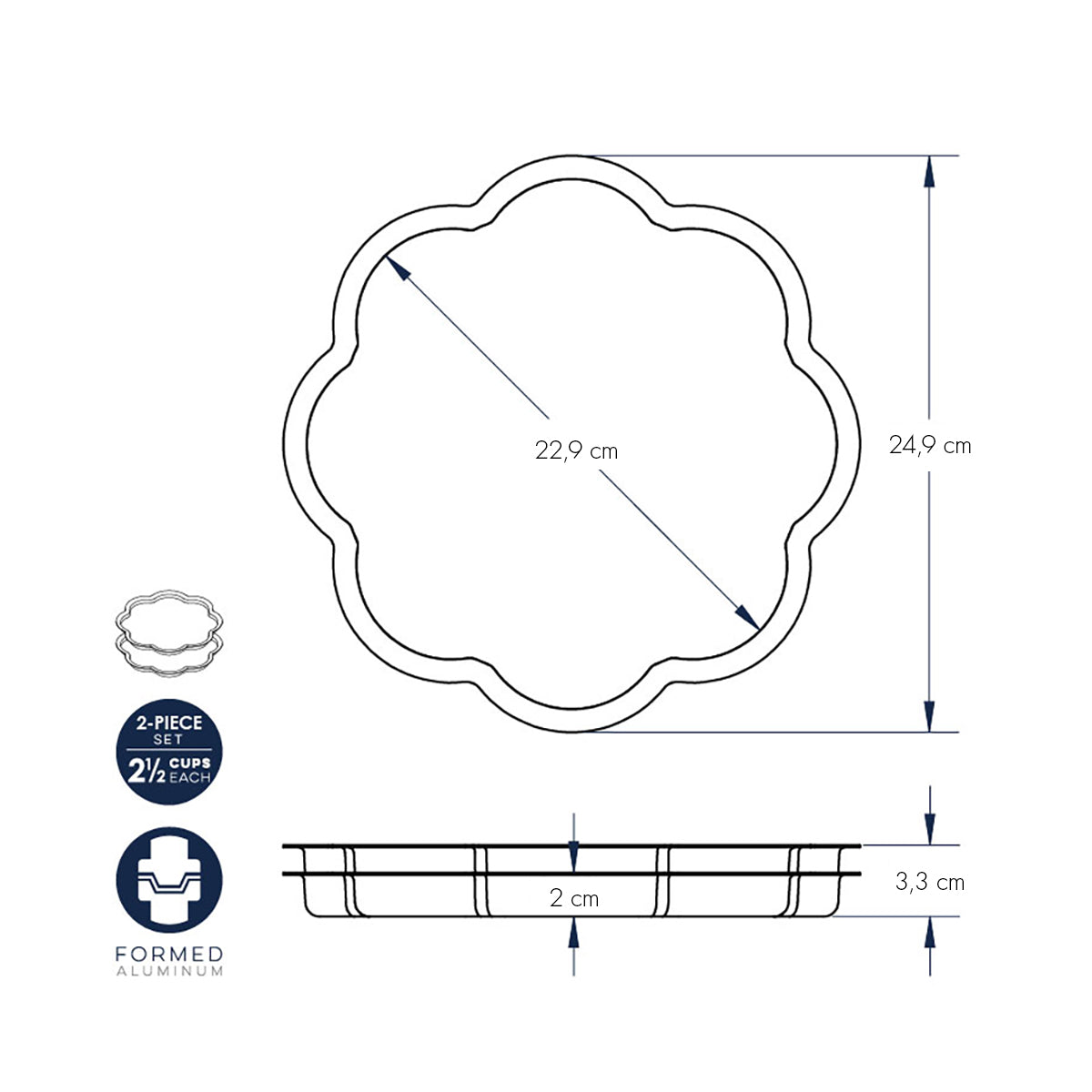 Teglia Celebration Layer Cake Pans nordic ware NW 31122 Kunzi Shop 3