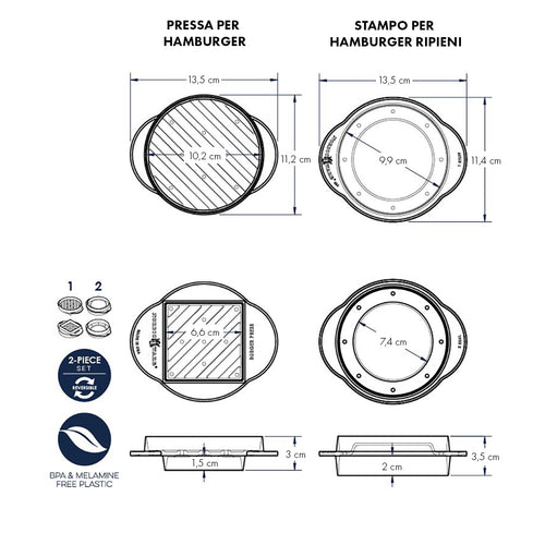 Pressa e piastra per Cottura Hamburger nordic ware NW 36544 Kunzi Shop
