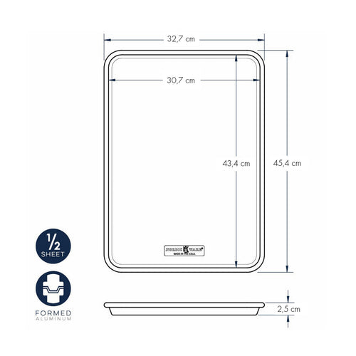 Teglia liscia half sheet nordic ware NW 43100 Kunzi Shop