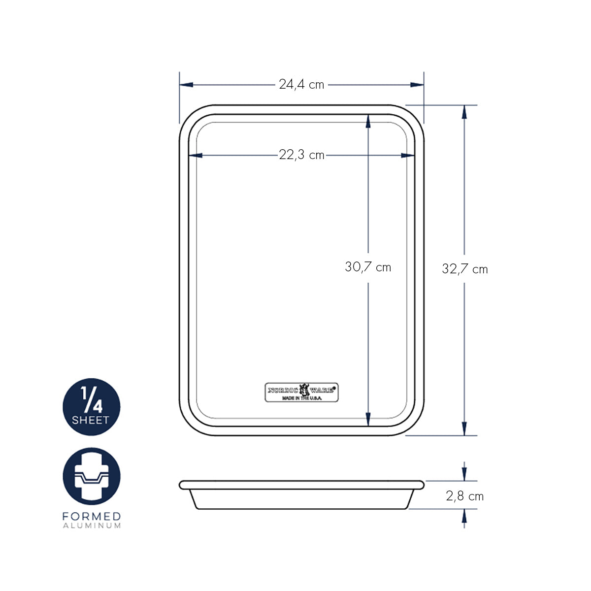 Teglia liscia quarter sheet nordic ware NW 45300 Kunzi Shop 3
