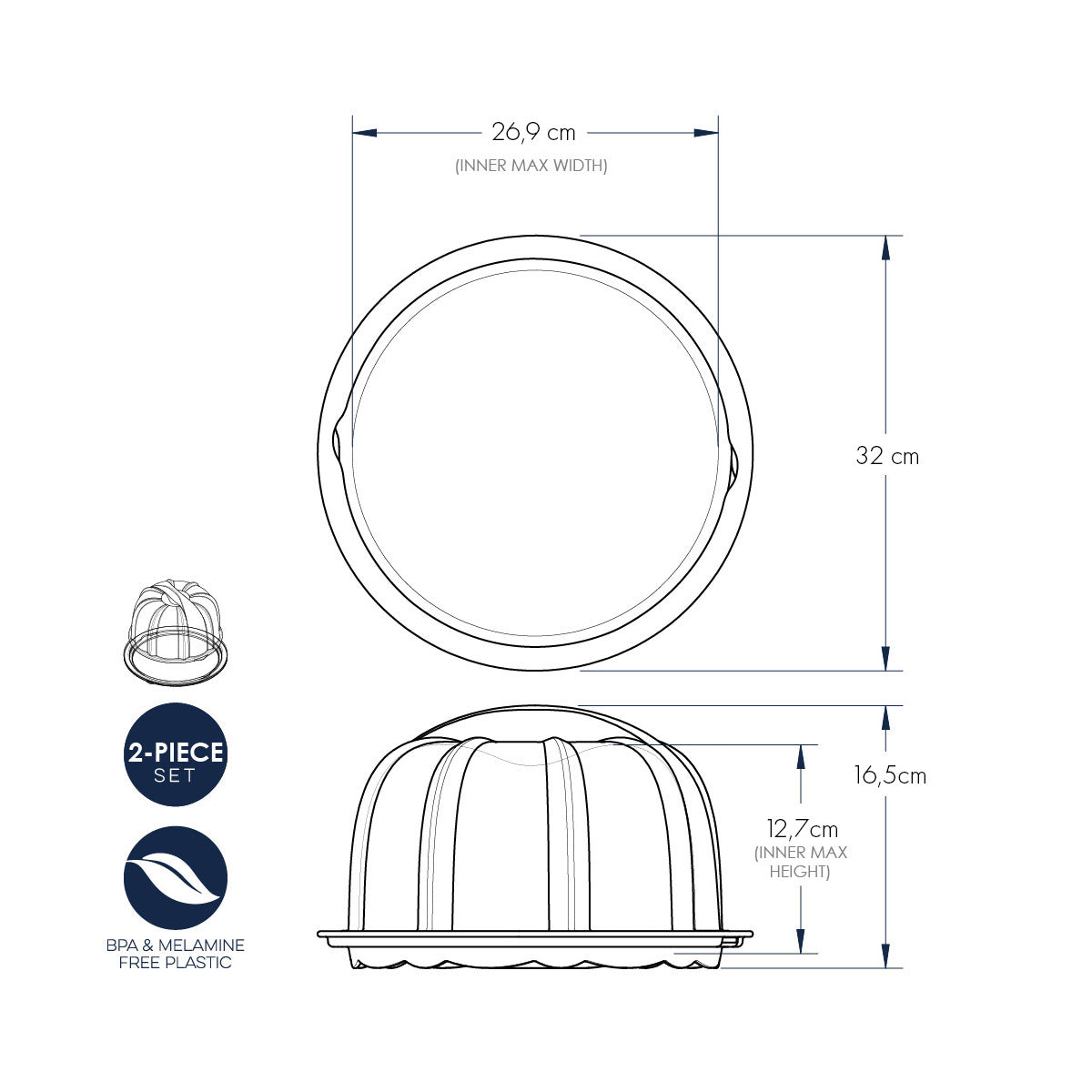 Porta Bundt cake nordic ware NW 50022 Kunzi Shop 2