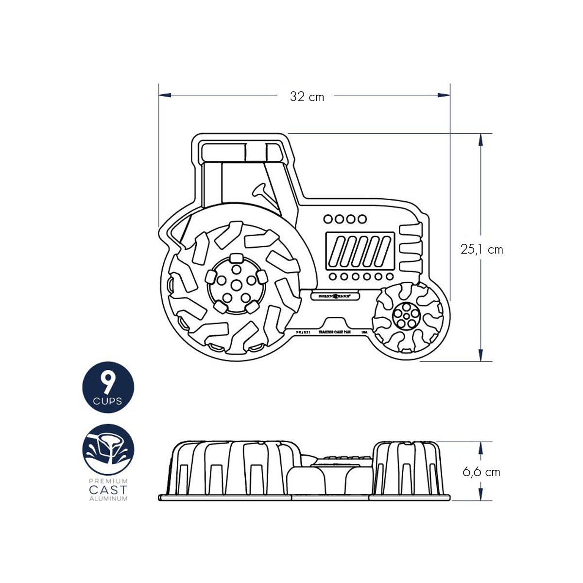 Stampo torta Tractor Pan nordic ware NW 51524 Kunzi Shop 3