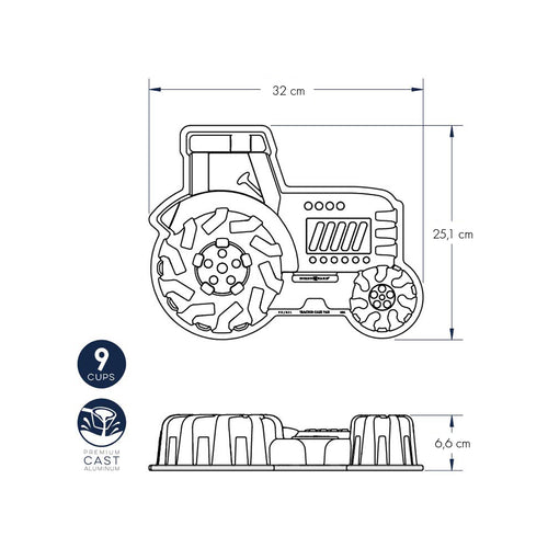 Stampo torta Tractor Pan nordic ware NW 51524 Kunzi Shop