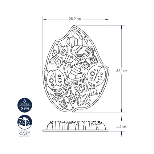 Stampo Backyard Bugs nordic ware NW 53037 Kunzi Shop