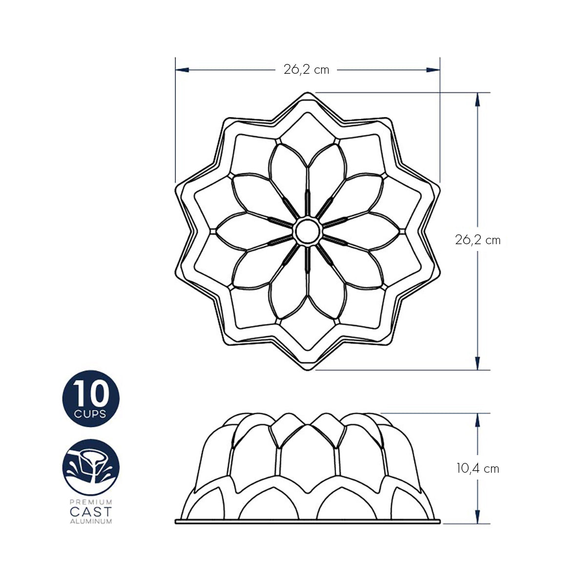 Stampo Bundt Vintage Star nordic ware NW 53137 Kunzi Shop 3