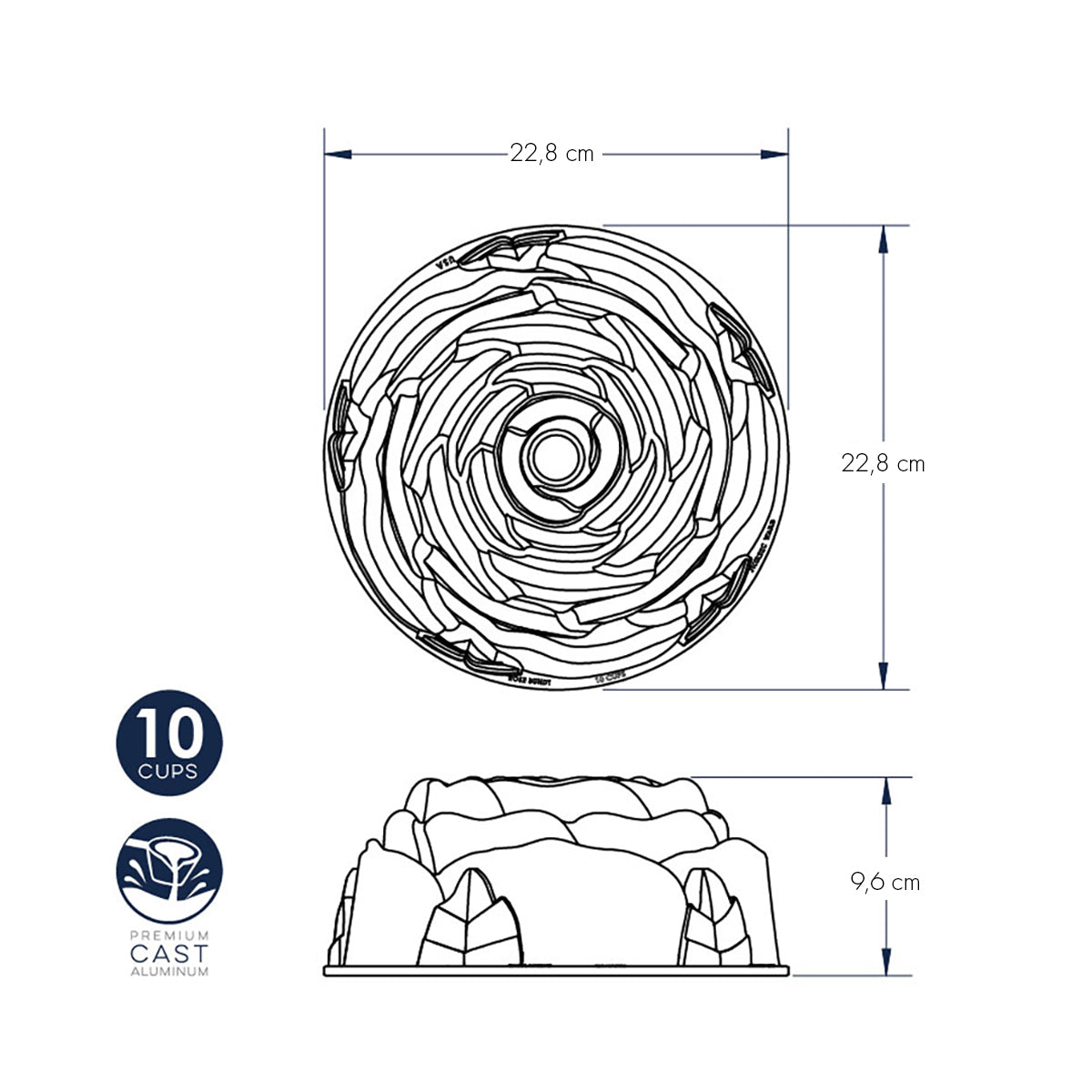 Stampo Bundt Rose nordic ware NW 54148 Kunzi Shop 5